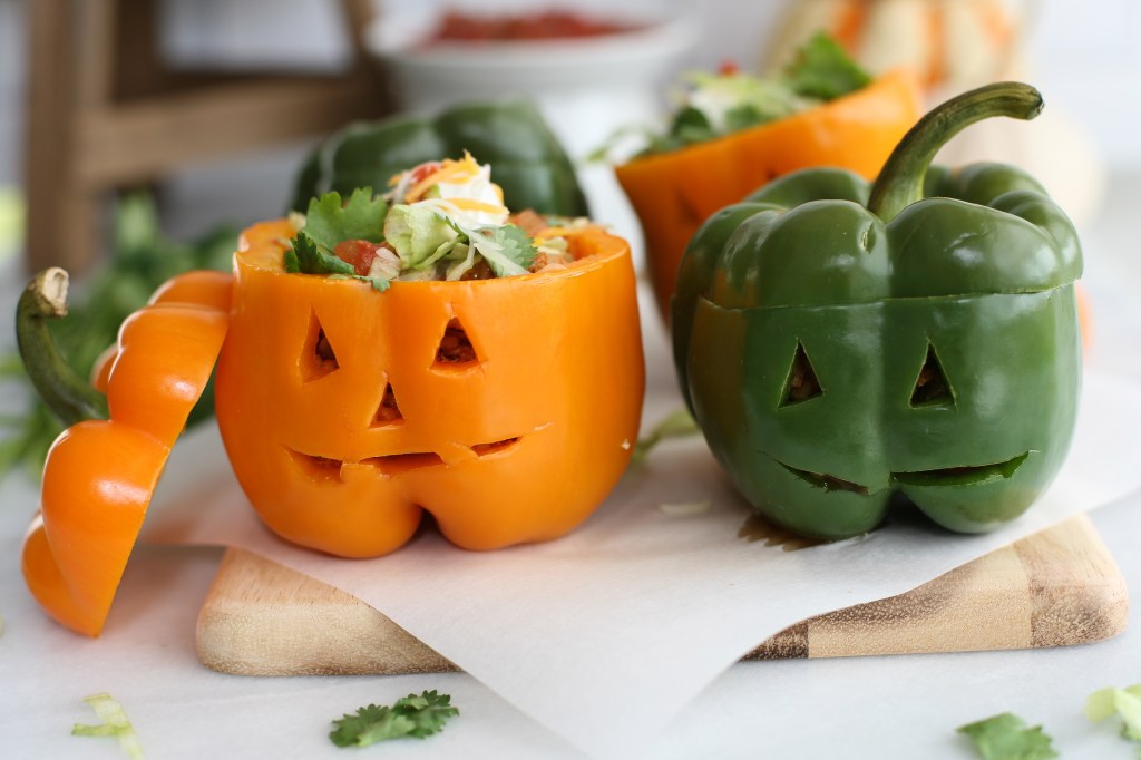 Taco Stuffed Peppers – Halloween&nbsp;Edition